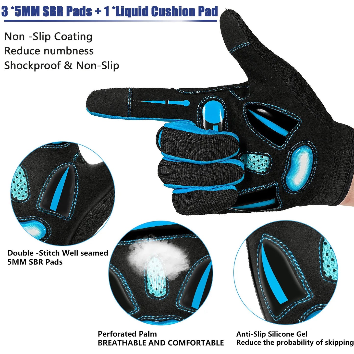 Moreok Racing Gloves Motocross Breathable Non Slip Cycling Touch Screen