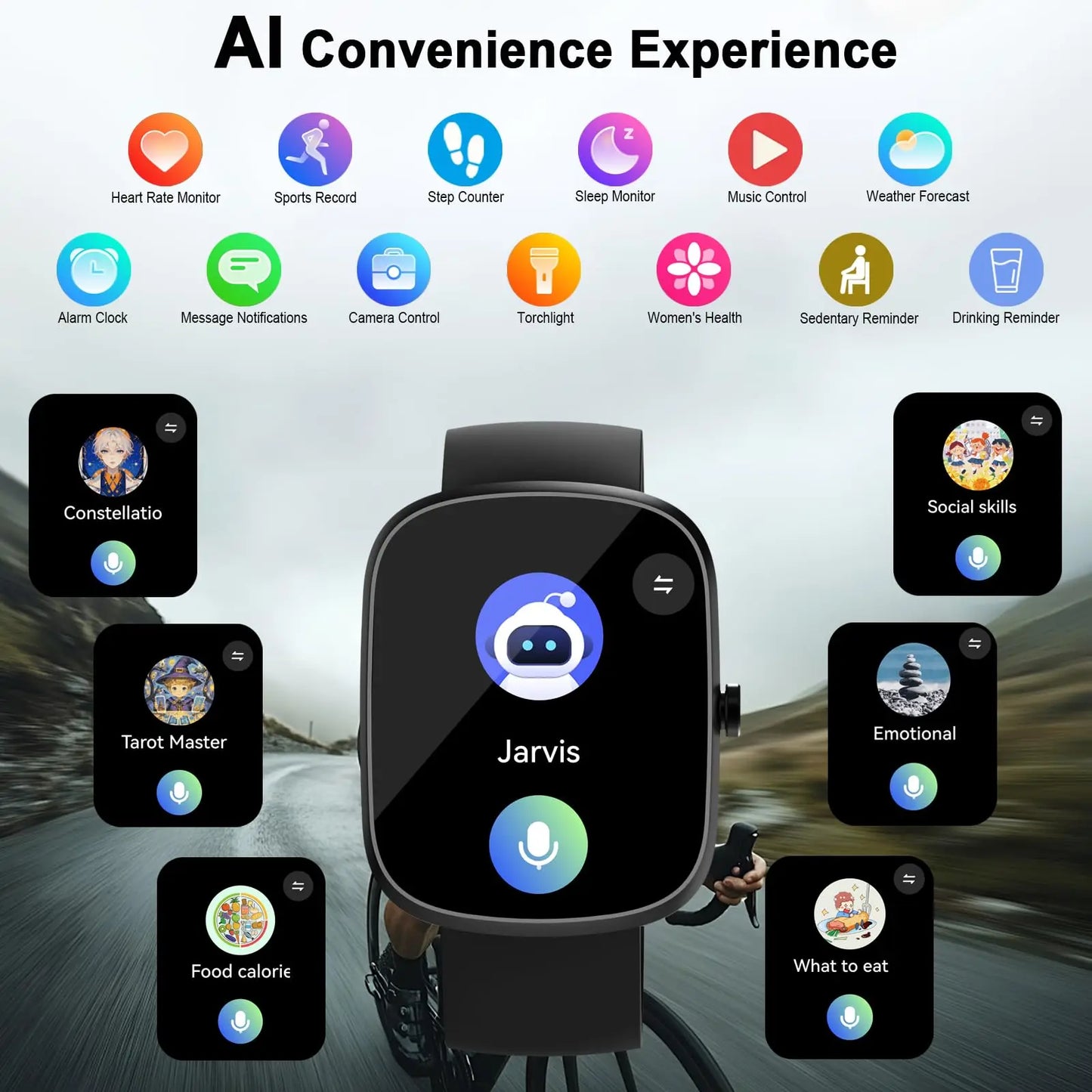 Nerunsa AI Smart Watch With Heart Rate SpO2 Sleep Tracking And Bluetooth 5.3