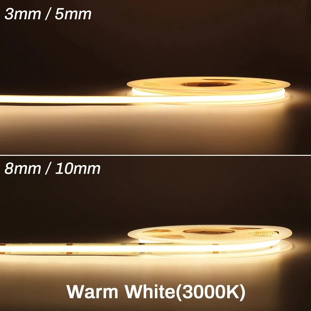 Cooleeon LED Strip Lighting 12V 24V Dimmable Tape Home Decor