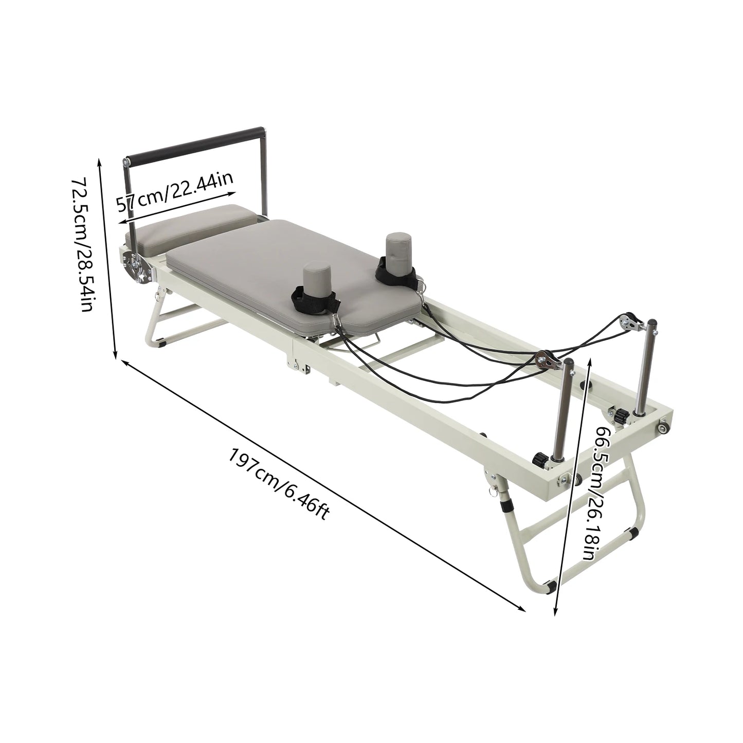 Foldable Pilates Reformer Machine for Home Gym and Yoga Fitness