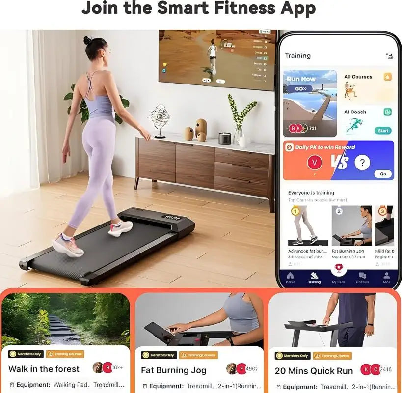 Superun Home Office Walking Treadmill With App And Remote Control