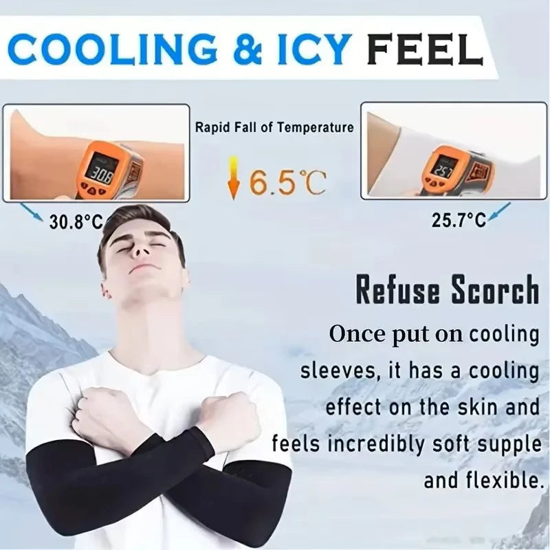 Breathable Sun Protection Sleeves Polyester For Sports And Outdoors