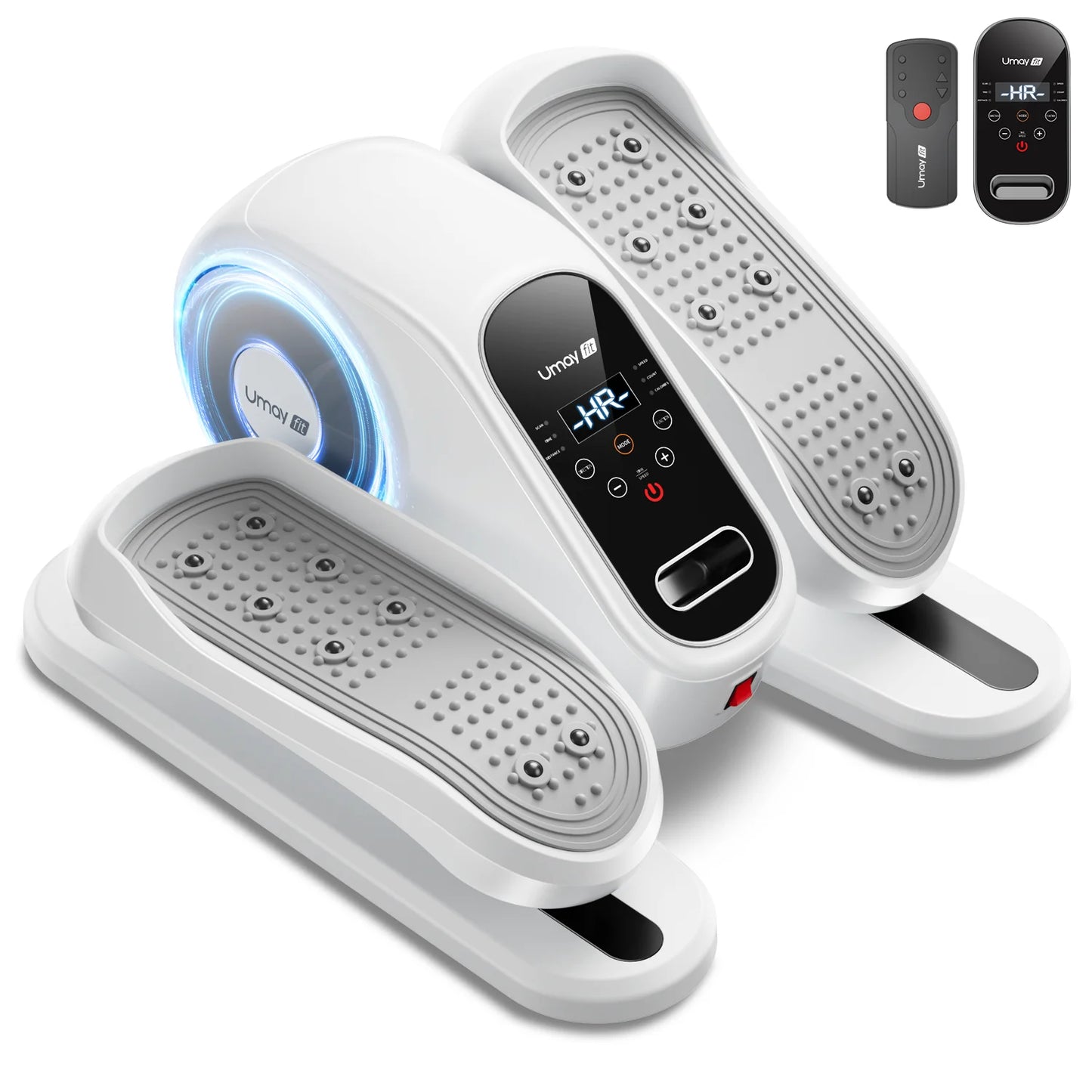 UMAY Compact Under Desk Electric Elliptical Machine With 12 Speed Remote Control