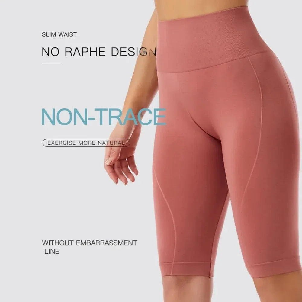 VEKY High Waist Biker Shorts Women Push Up Tummy Control Yoga