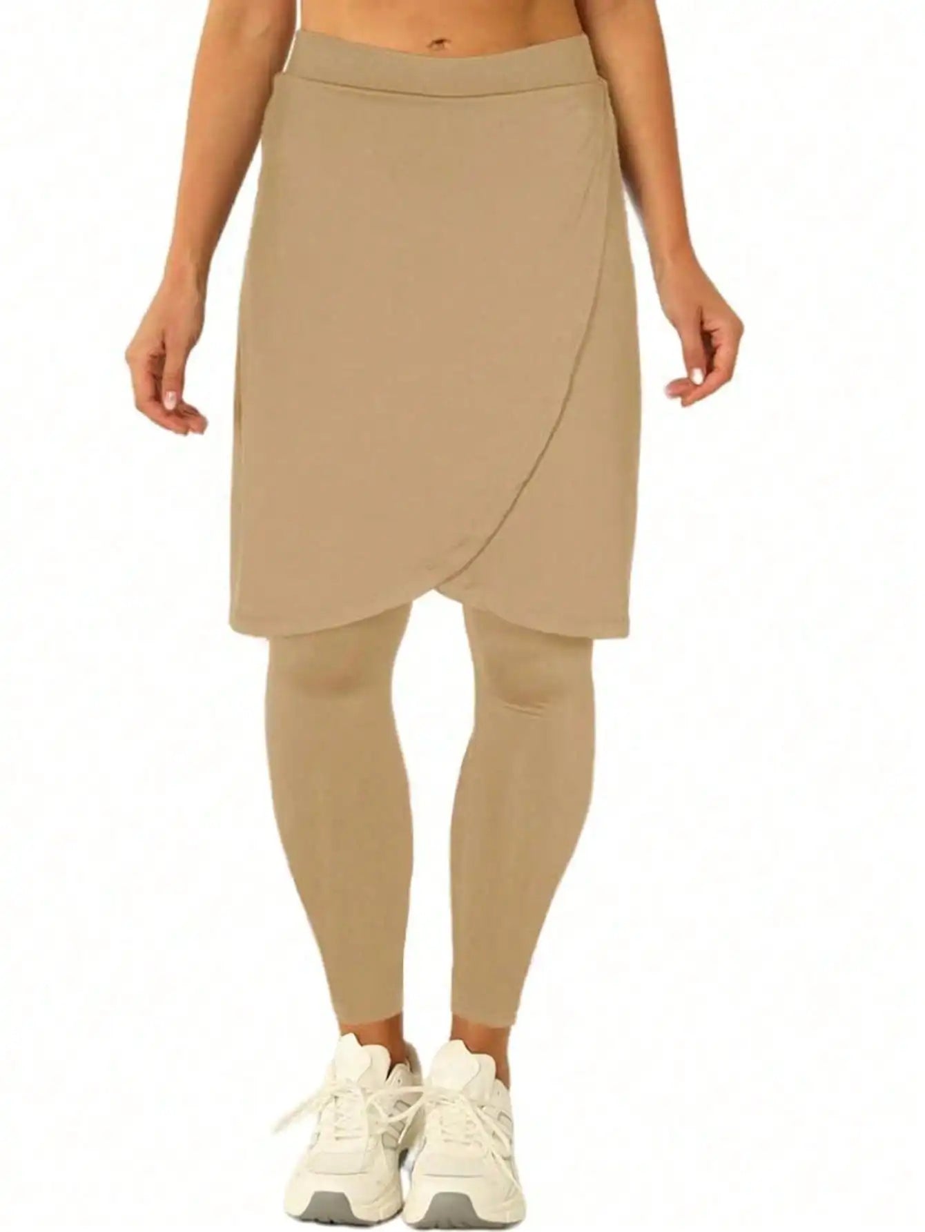 Fisoew Women's Athletic Skirt With Leggings Wrap Skorts Pocket