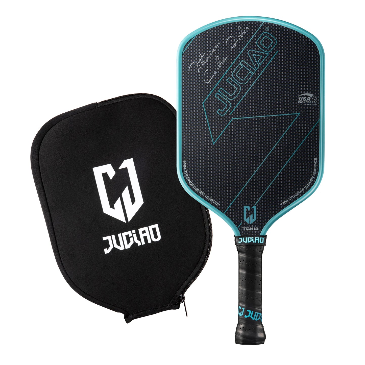 JUCIAO Titanium Paddle Carbon Fiber Pickleball Spin Control