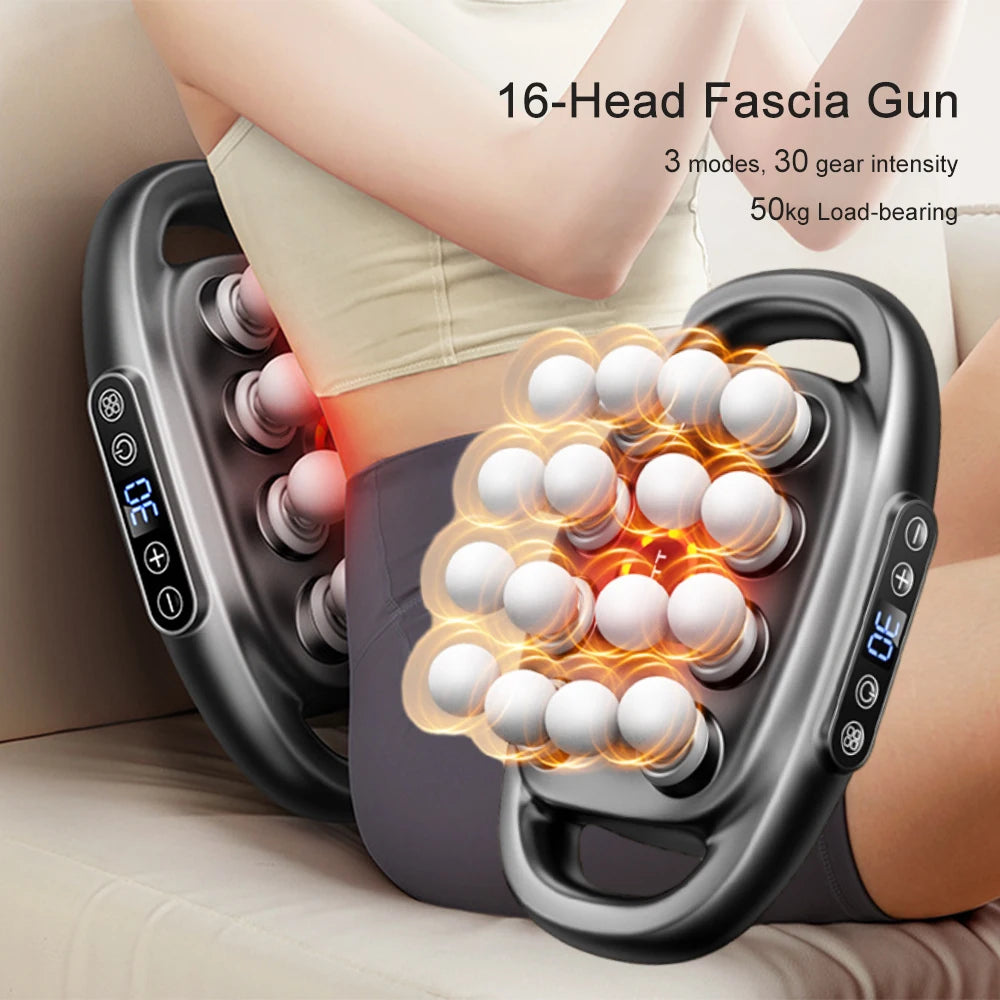 Foreverlily 16-Head Fascia Gun High Frequency Massage For Back And Shoulders
