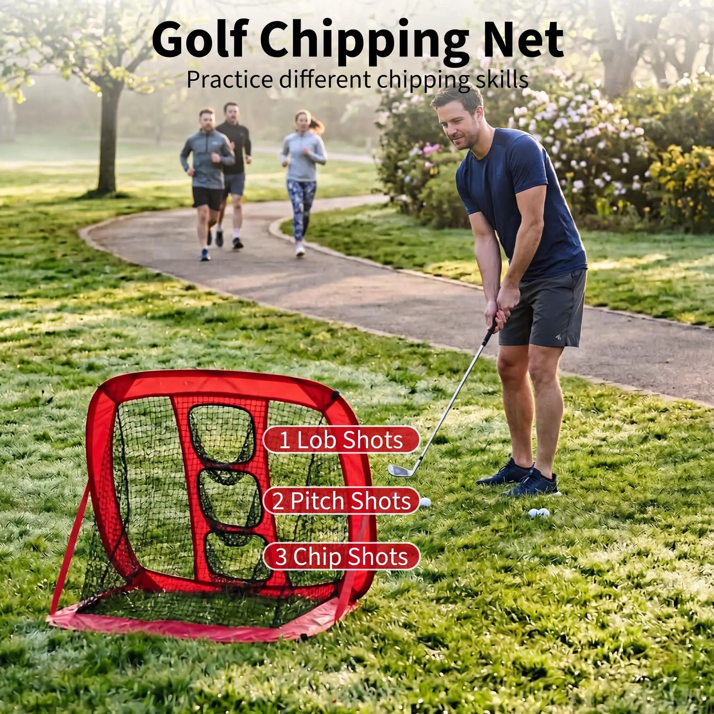 HiMISS Durable Golf Practice Net With Chipping Goal Kit