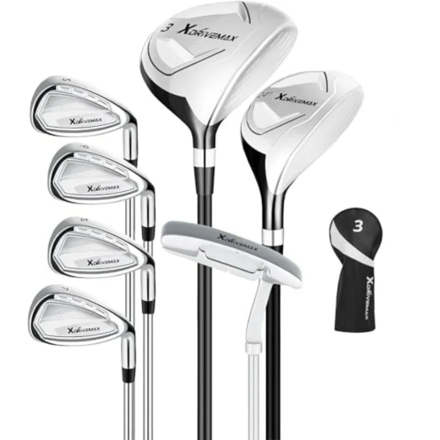 7 Piece Golf Club Set For Men And Women With Fairway Wood Hybrid Irons Putter