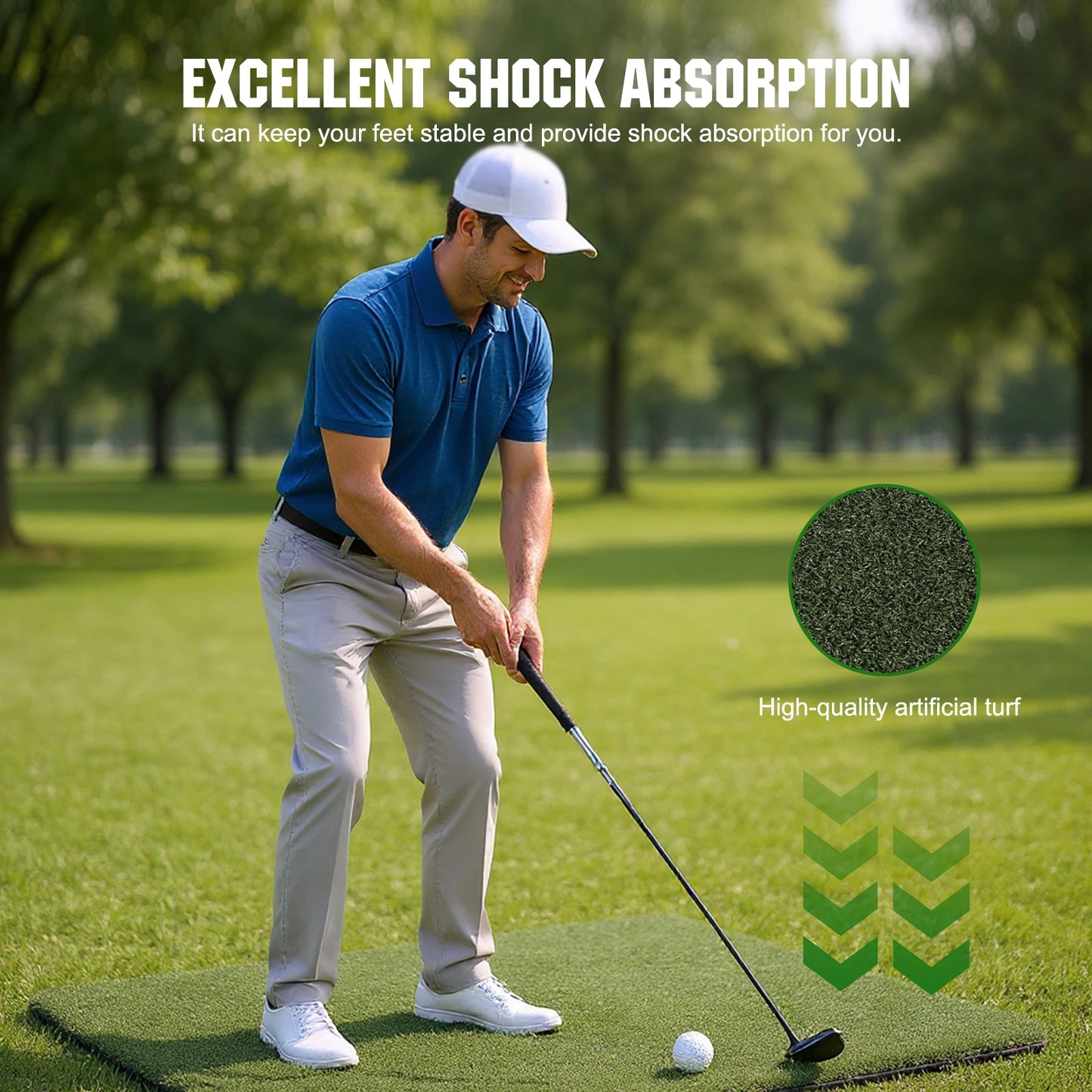 NovaSphere Golf Hitting Mat Multi Function For Chipping And Driving