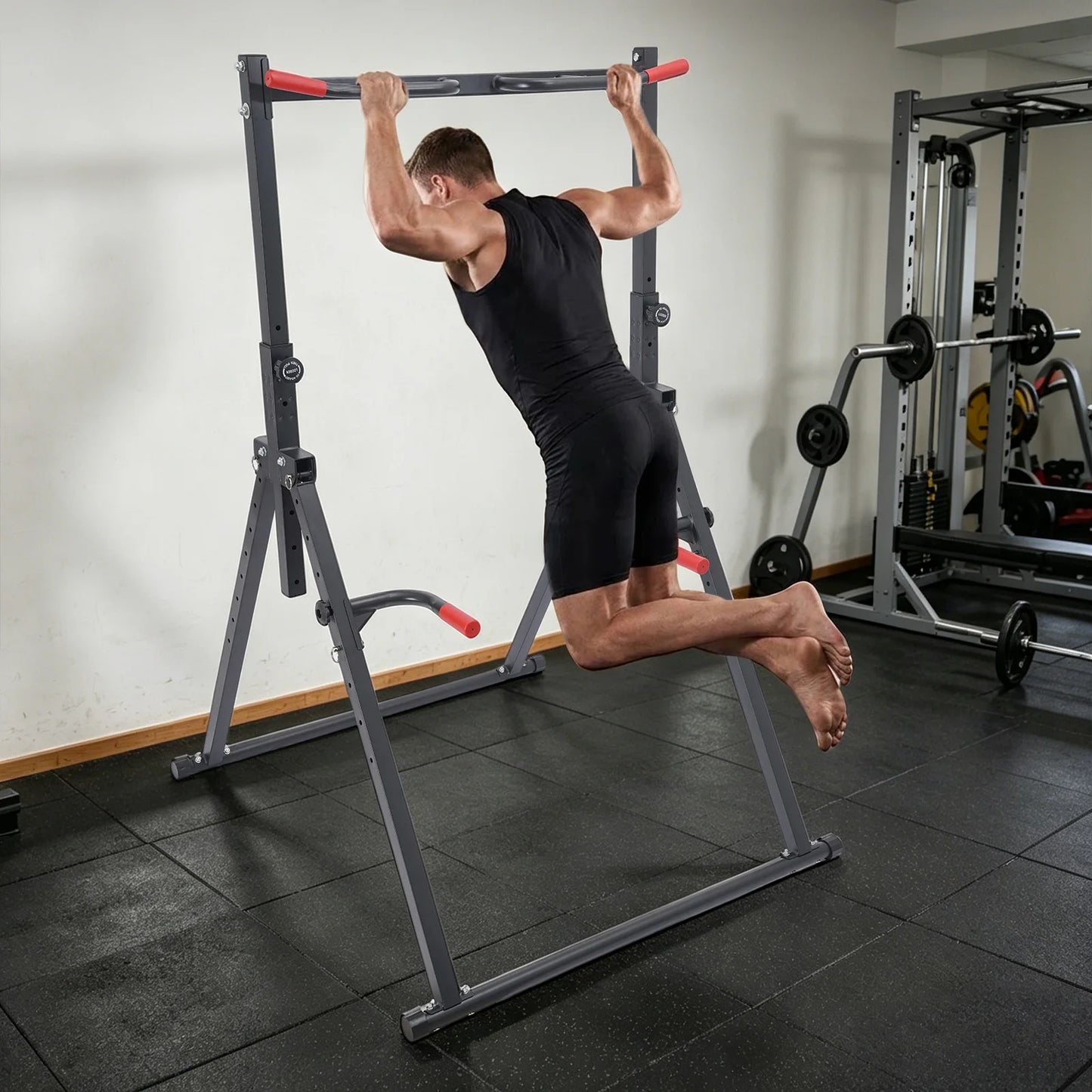 Adjustable Pull Up Station Foldable Home Gym Triangle Bar 200kg