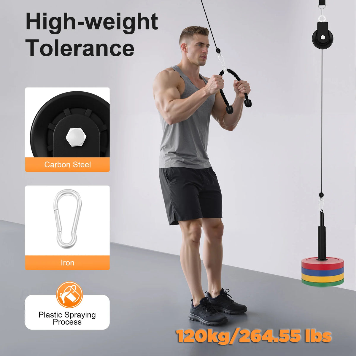 Professional Cable Pulley Fitness System For Gym Muscle Training