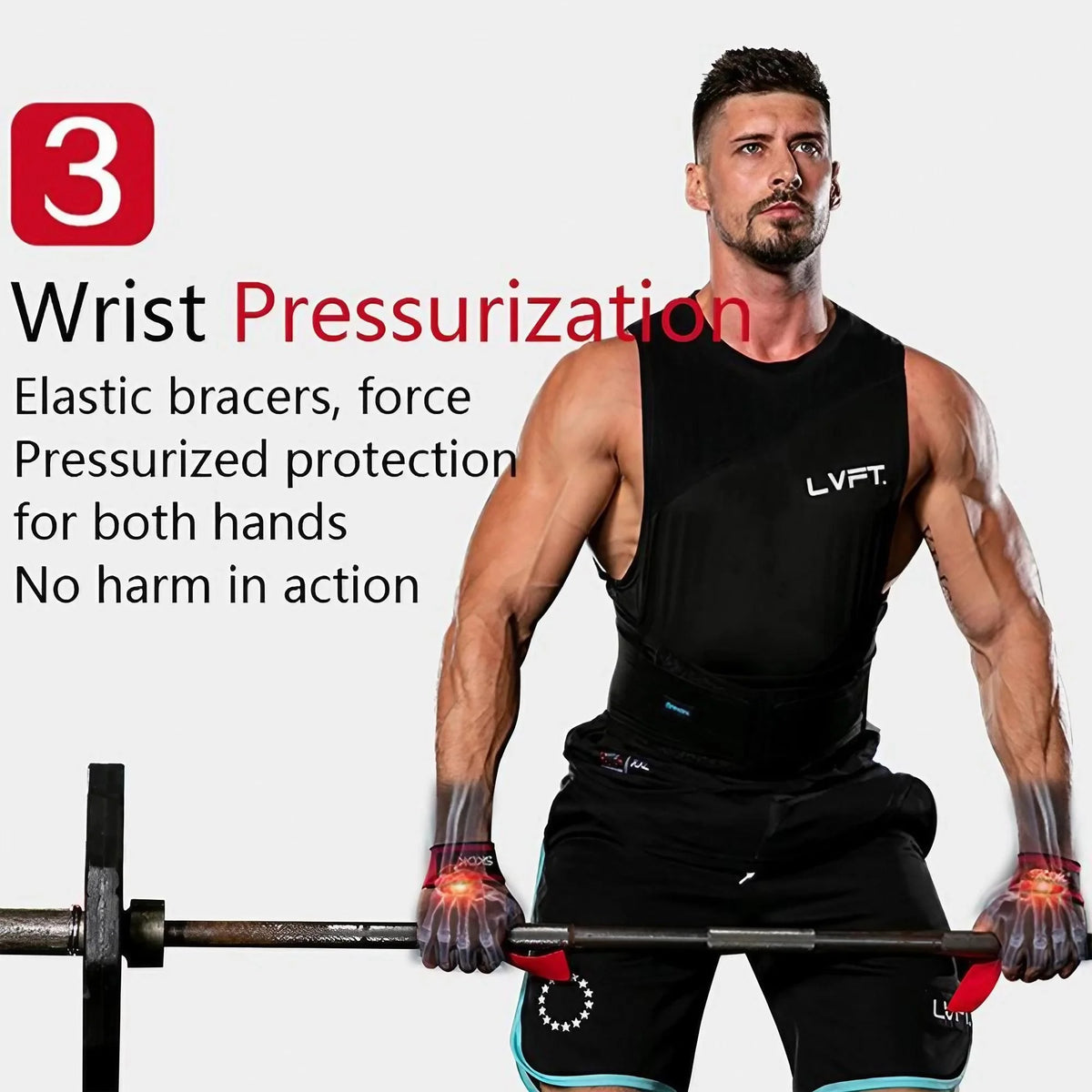 Heavy Duty Weightlifting Wrist Straps with Cushioned Grip for Deadlifts
