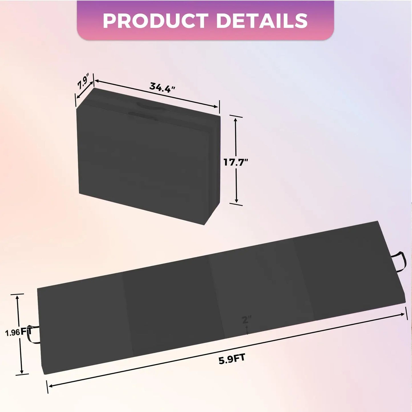 HiMISS Gymnastics Mat With Premium EPE Foam For Home Workouts