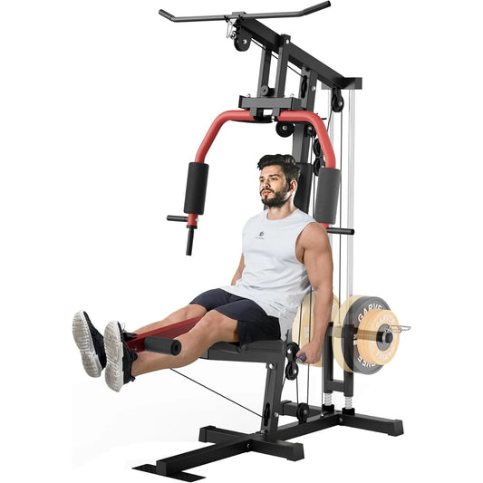 HiMISS Home Gym Machine With Chest Press Lat Pulldown