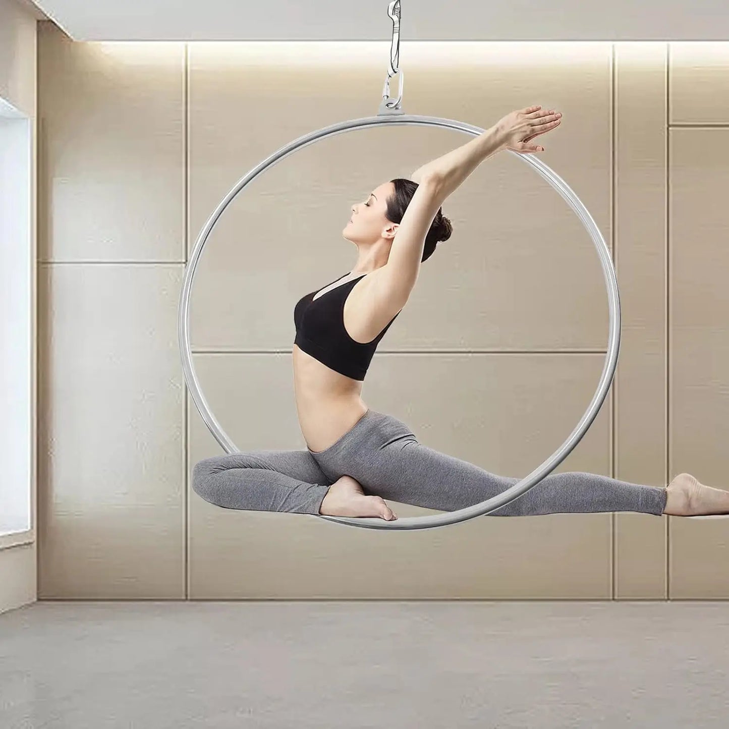 YTYIN Durable Aerial Yoga Ring And Steel Lyra Gymnastics Hoop