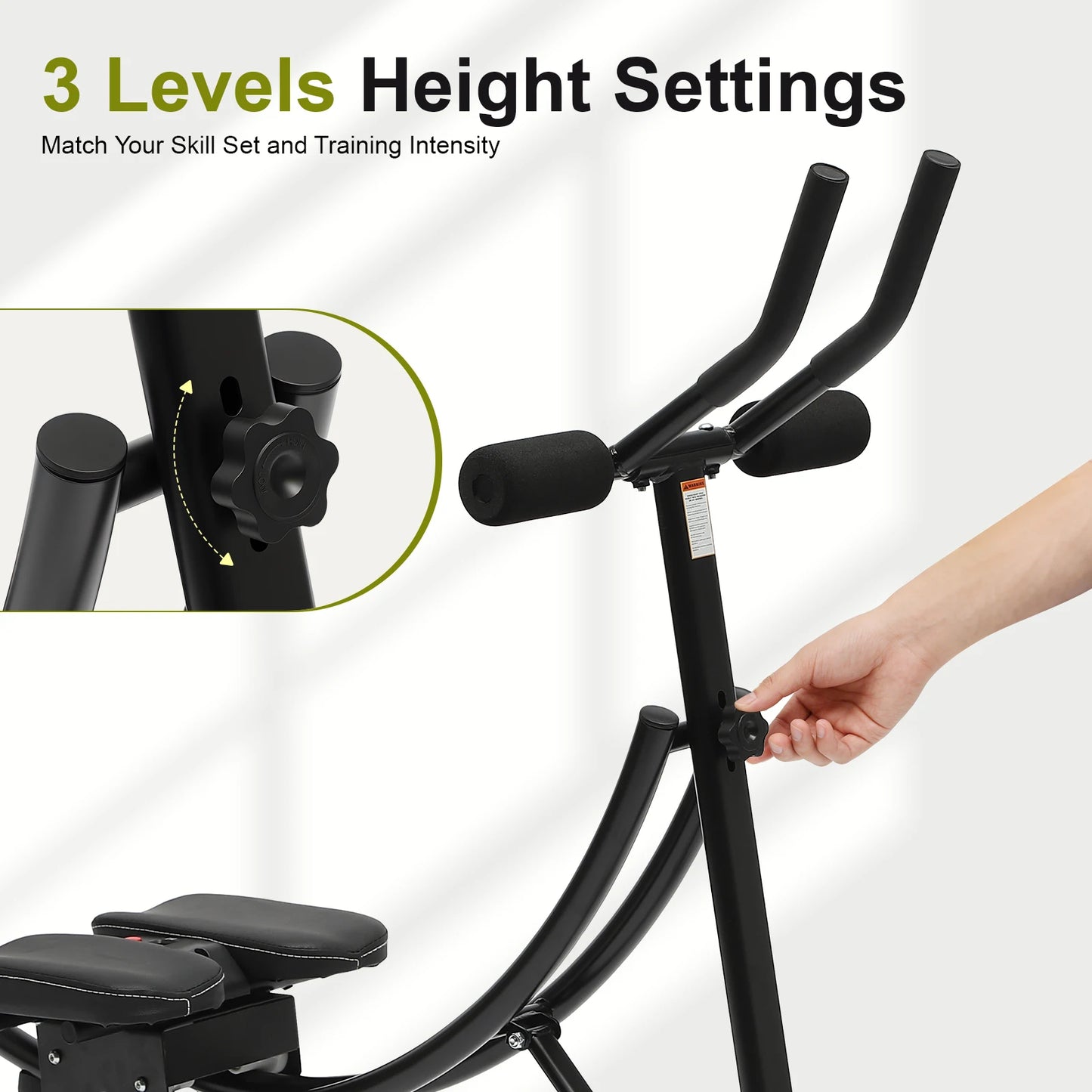 Ab Trainer Abdominal Bench With LED Monitor 330lb Capacity