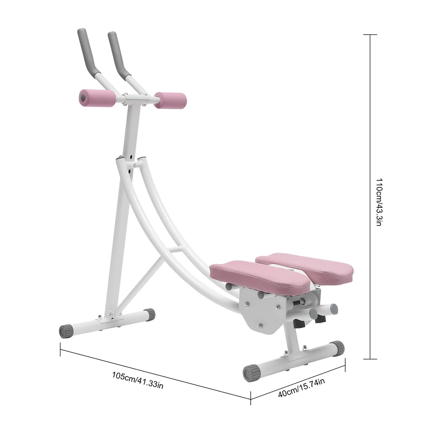 Ab Trainer Abdominal Bench With LED Monitor 330lb Capacity