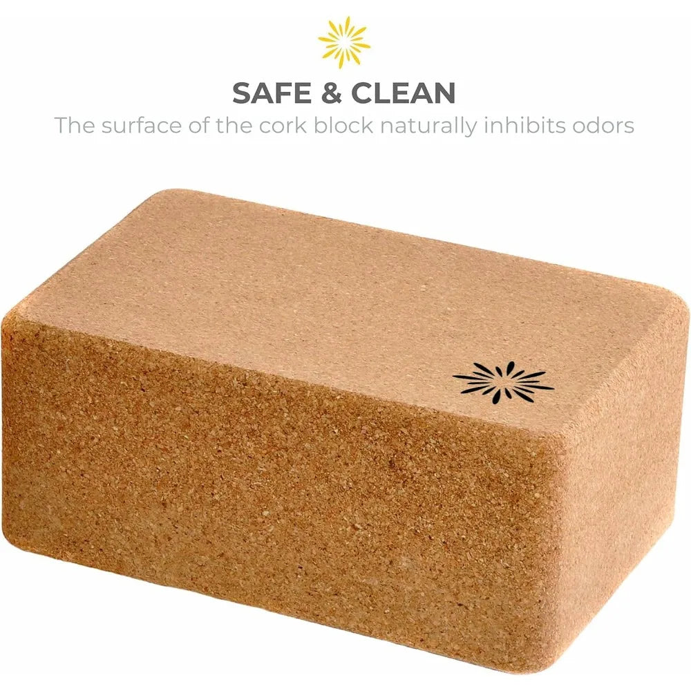 Sunshine Yoga Premium Cork Block For Stretching Support