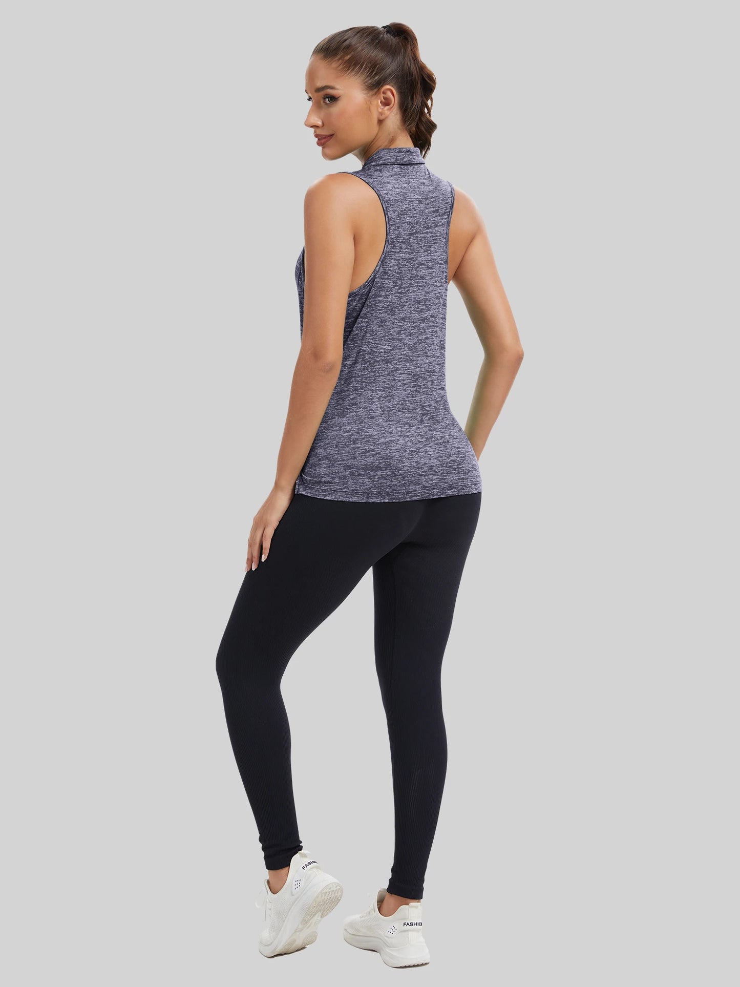 Women's Sleeveless Golf Polo Shirt With Moisture-Wicking Fabric