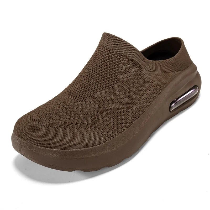 Men's Mesh Breathable Slip On Sneakers With Wide Fit And Arch Support