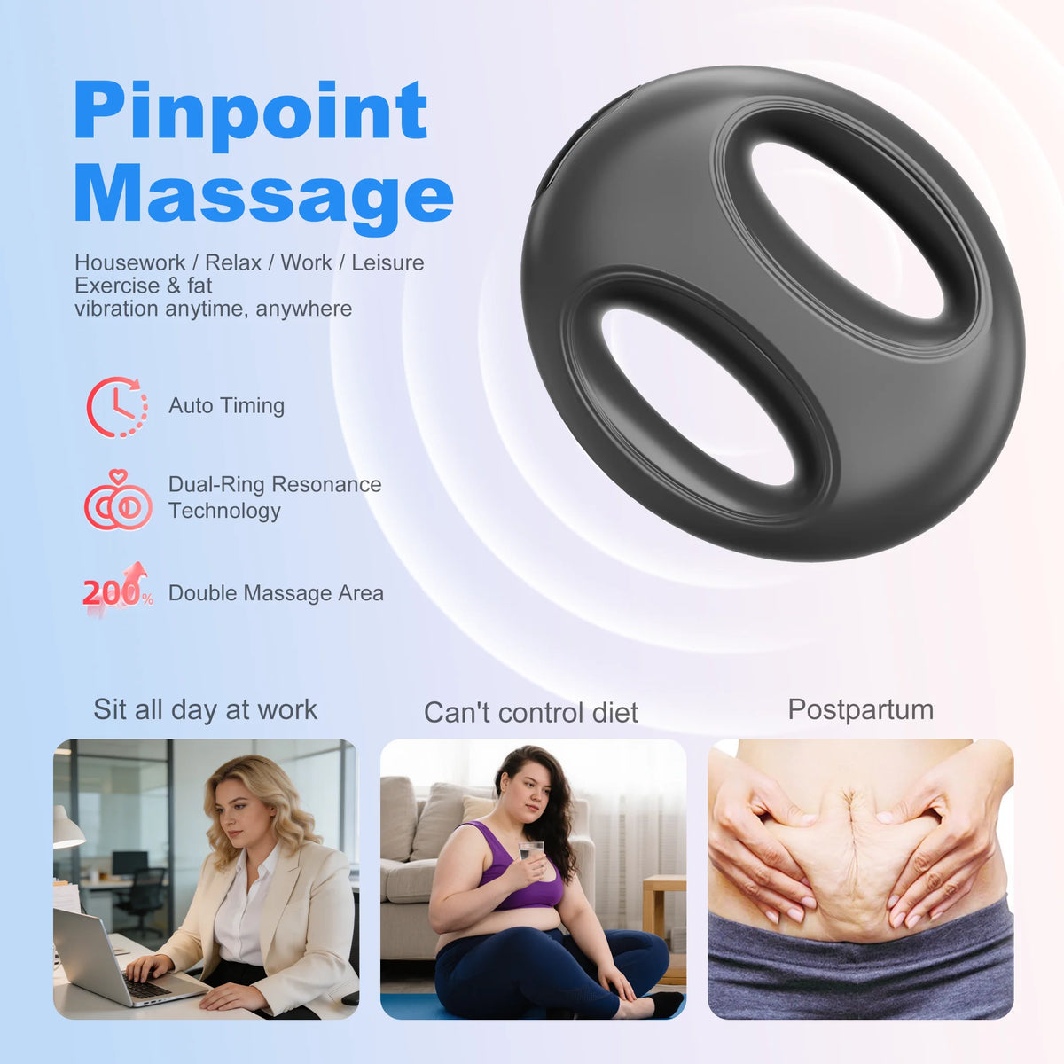 Leercon Portable Bionic Fascia Ring Massager For Muscular Relief