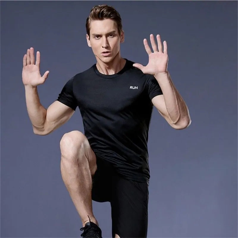 Summer Men Soccer Jersey Short Sleeve Training Tee