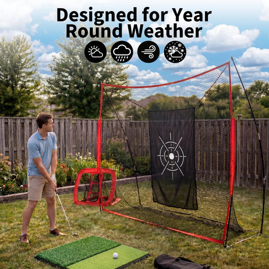 HiMISS Durable Golf Practice Net With Chipping Goal Kit