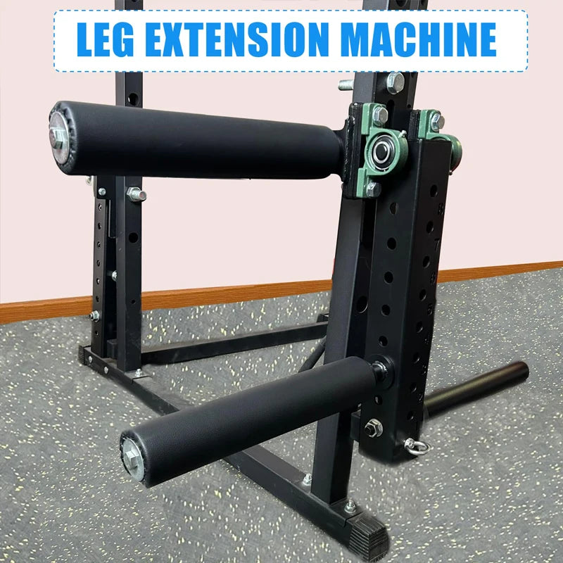 Power Rack Mounted Leg Extension & Curl Machine for Home Gym Equipment, Adjustable Leg Press Attachment for Lower Body