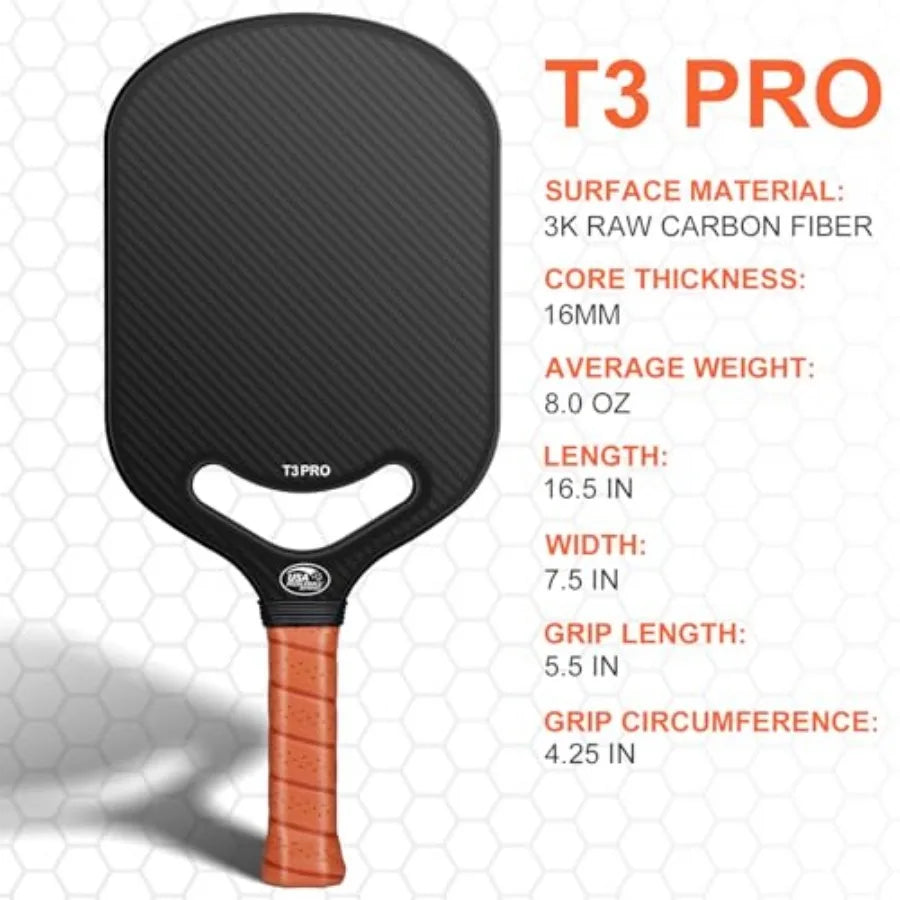 Carbon Fiber Pickleball Paddle With Aero Throat USAPA Approved
