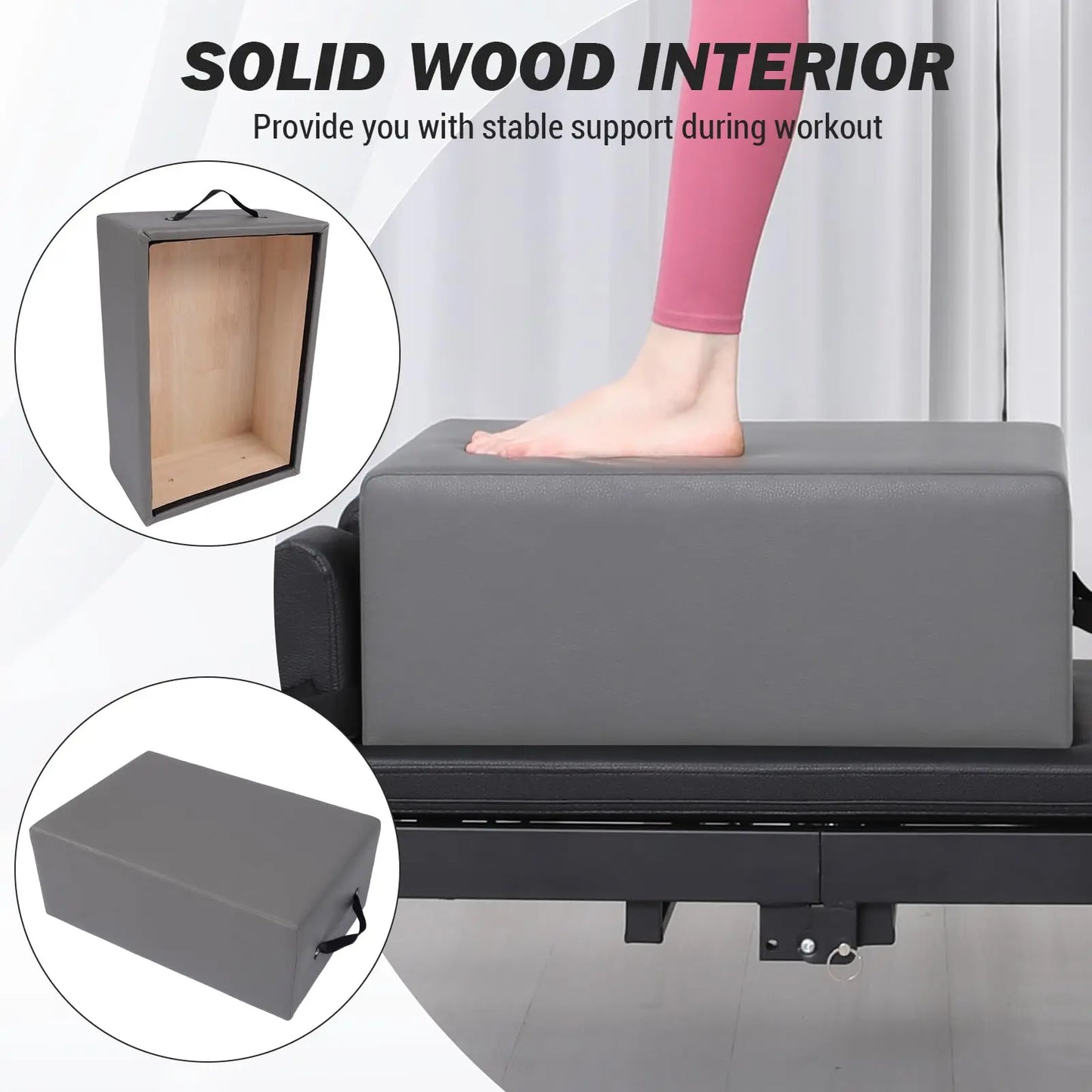 HiMiss Pilates Reformer Sitting Box For Full Body Training