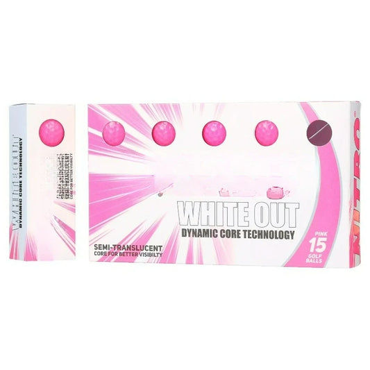 White Out Golf Balls Spin Control and Distance Technology