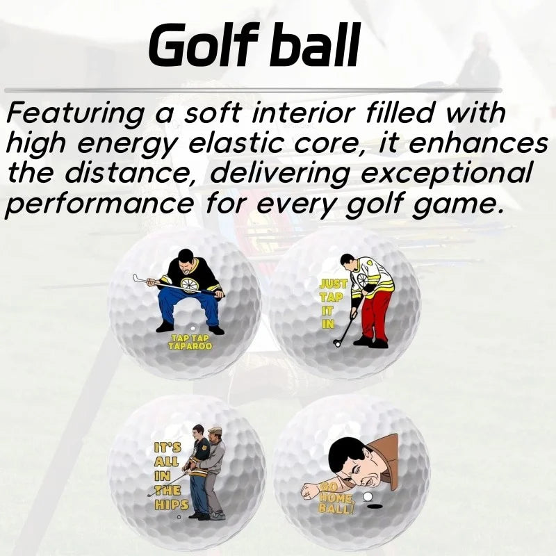 Golf Balls 4 Pack Unique Designs For Long Distance Practice