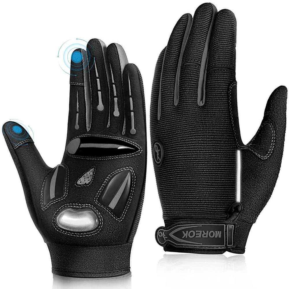 Moreok Racing Gloves Motocross Breathable Non Slip Cycling Touch Screen