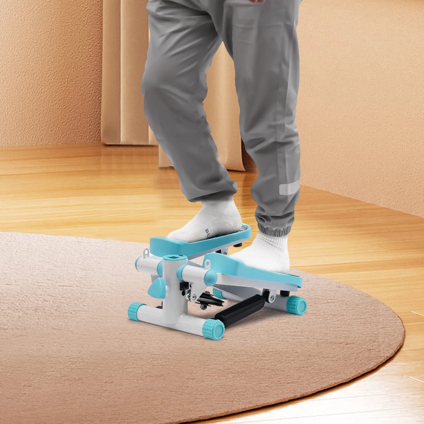 Compact Hydraulic Stepper With Resistance Bands For Home Use