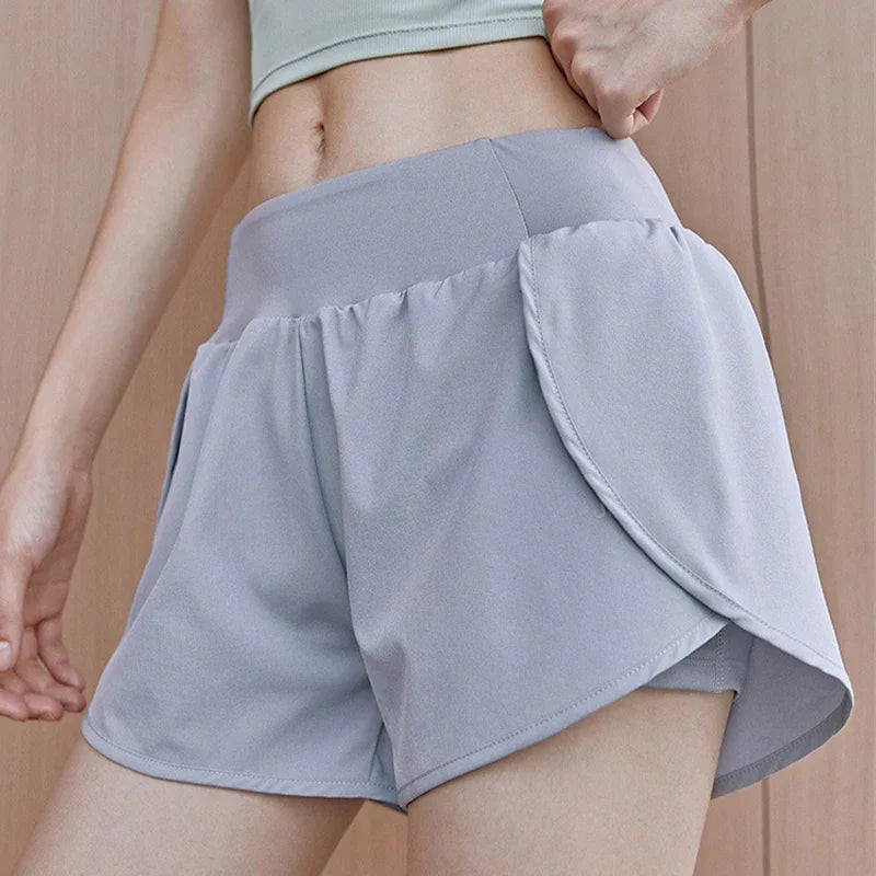 Women Yoga Shorts Quick Dry Fitness Running Shorts With Pocket