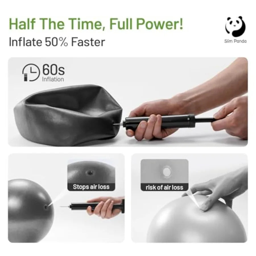 Anti Burst Pilates Ball with Pump for Core Stability Training