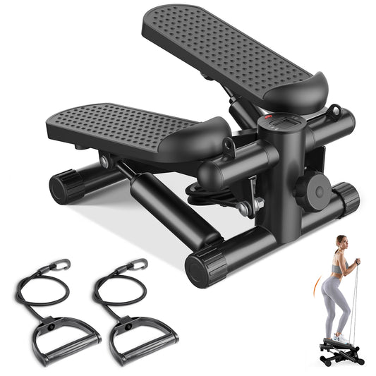 JHK Mini Stepper With Resistance Bands And LCD Monitor