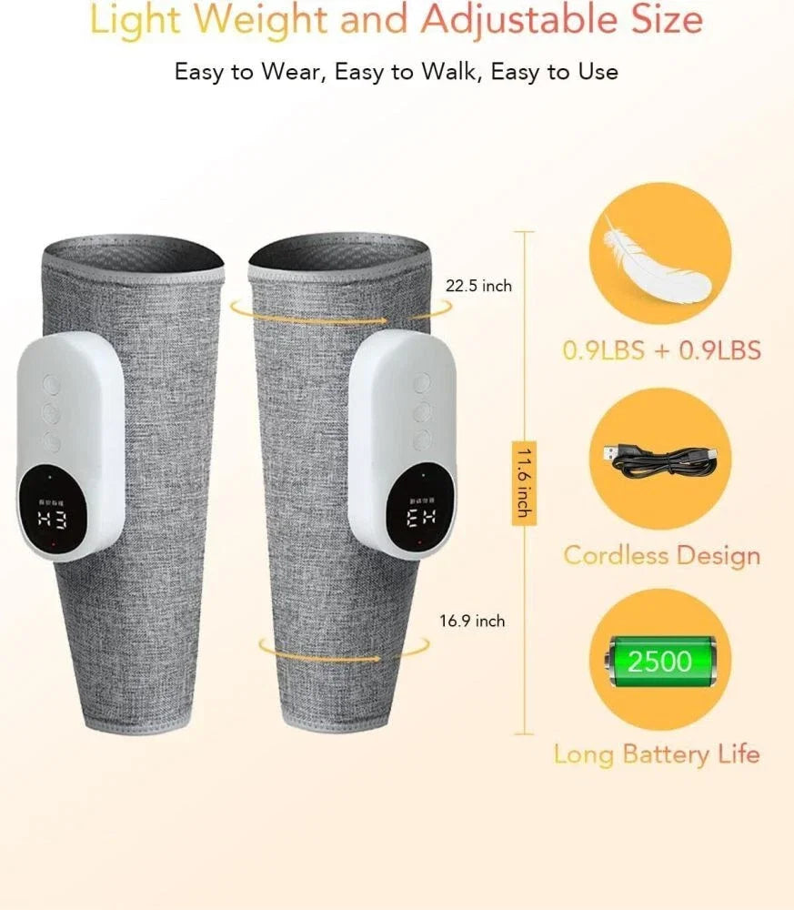 360 Degree Leg Calf Massager With 3 Modes Air Compression And Heat Therapy