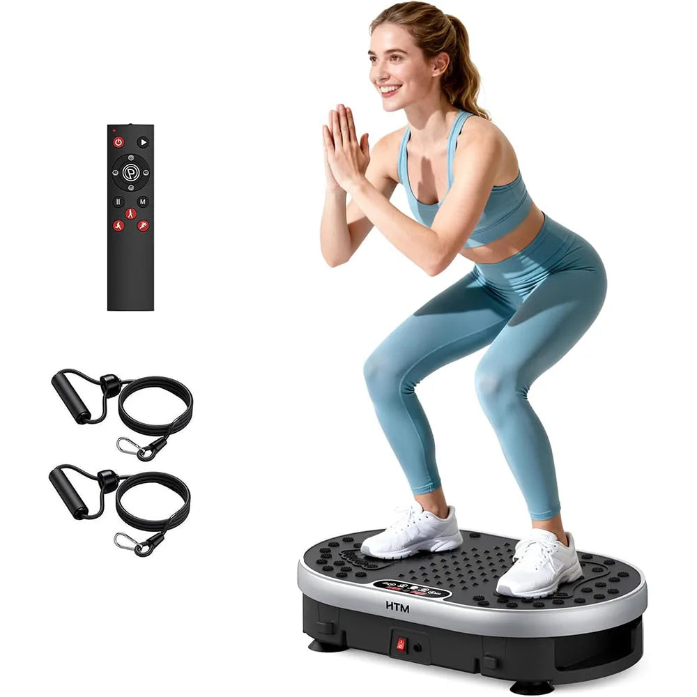 Vibration Plate High Frequency Vibration Fat Burning Fitness Platform 9 Programs 120 Levels Home Gym Weight Loss Remote Control