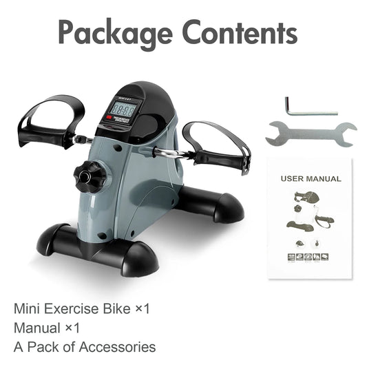 Under Desk Pedal Exerciser With LCD Display For Leg Arm Knee Therapy