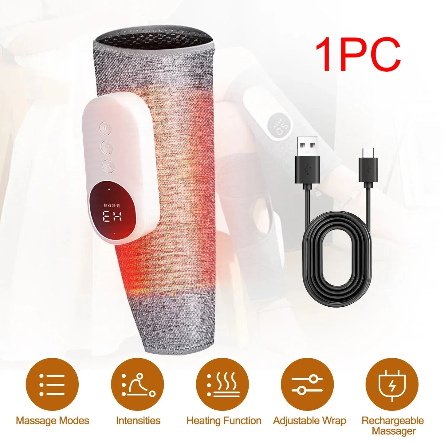 360 Degree Leg Calf Massager With 3 Modes Air Compression And Heat Therapy