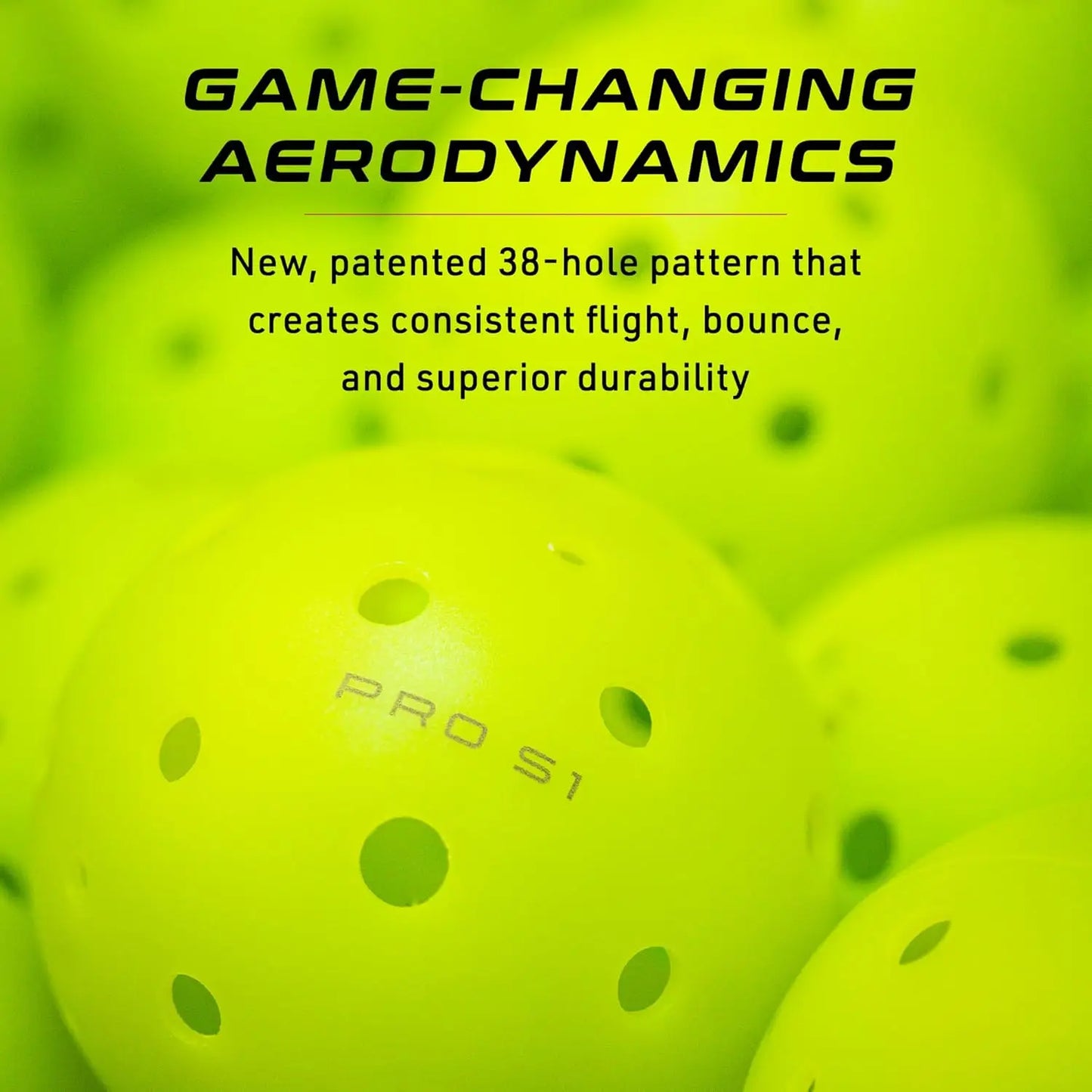 38 Hole Outdoor Pickleball Balls With Crack Resistant Design For Tournament Play
