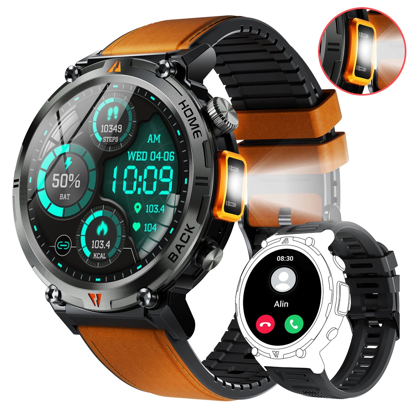 EIGIIS KE3 Smartwatch For Men With Health Monitor Bluetooth