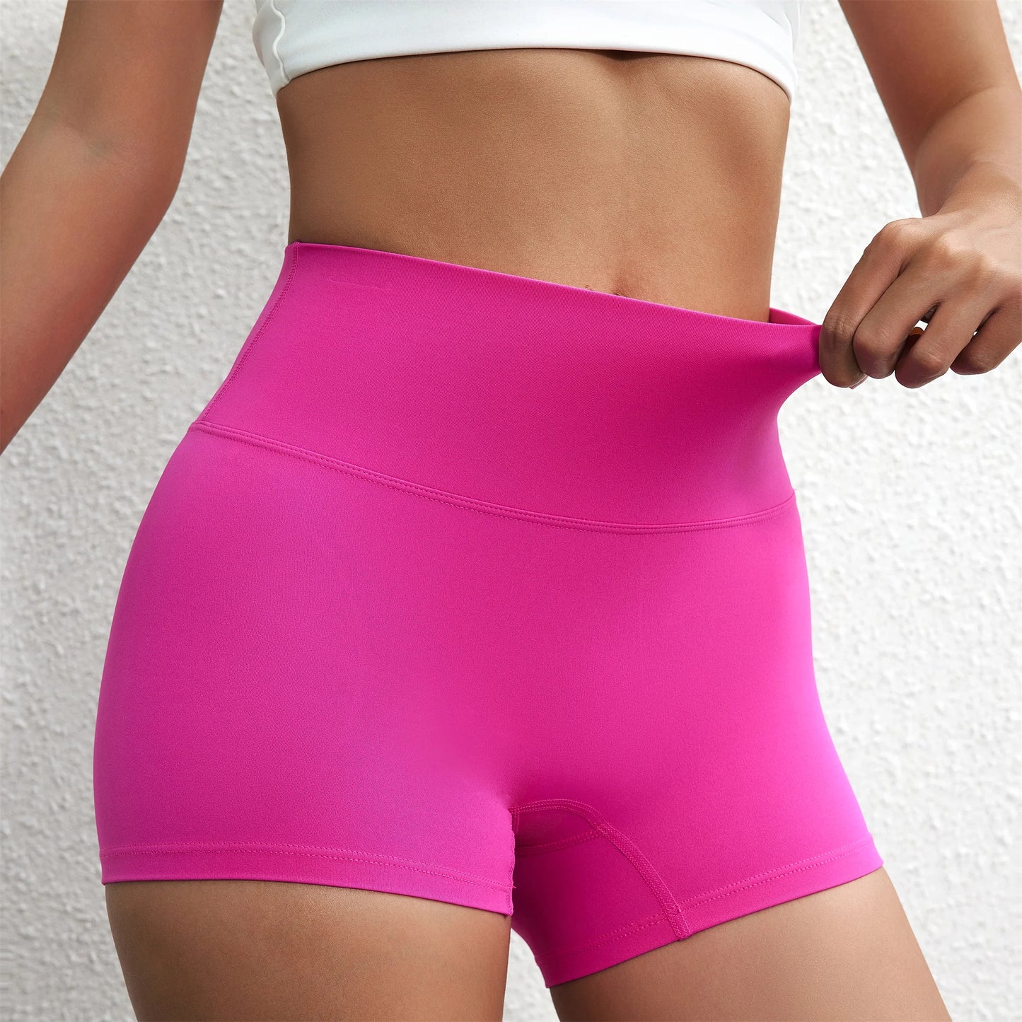 Women High Waist Fitness Shorts Squat Proof For Yoga Running Training