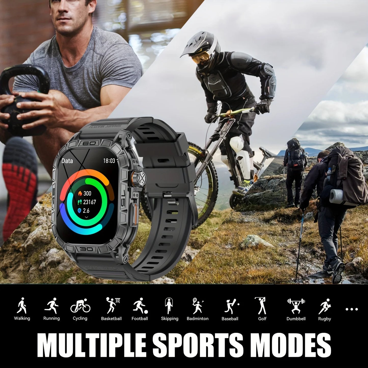 LaNikar Smart Watch K63 ED Display 100 Plus Sport Modes